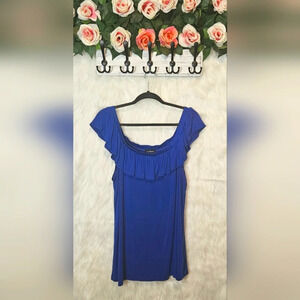 Le Chateau On/Off Shoulder Saphire Top